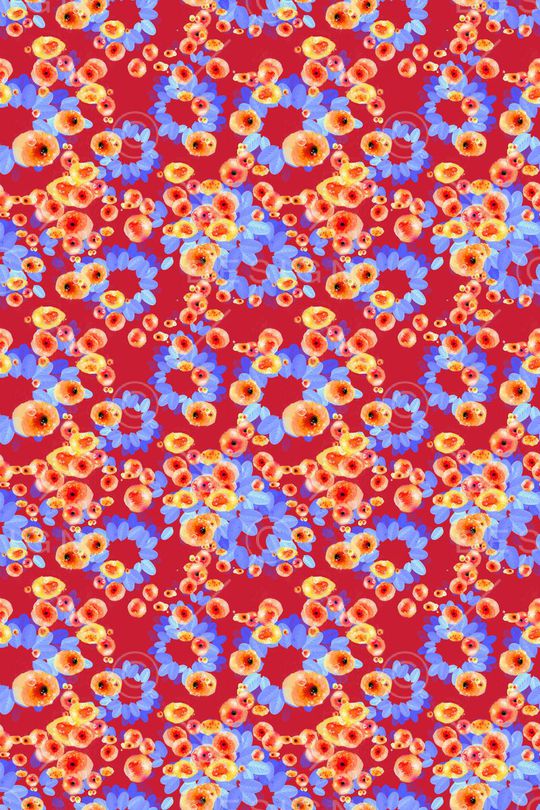 碎碎花卉印花华亿平台图片