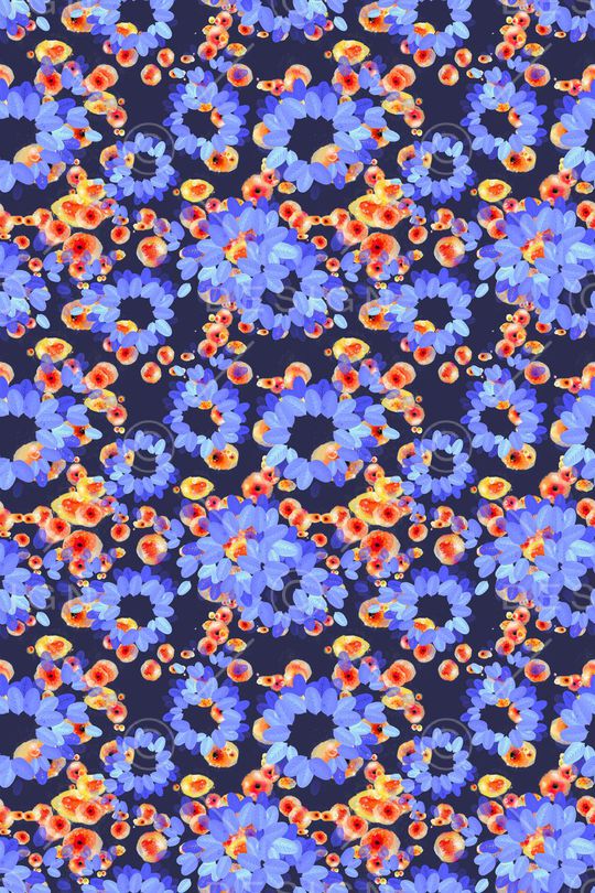 碎碎花卉印花华亿平台图片