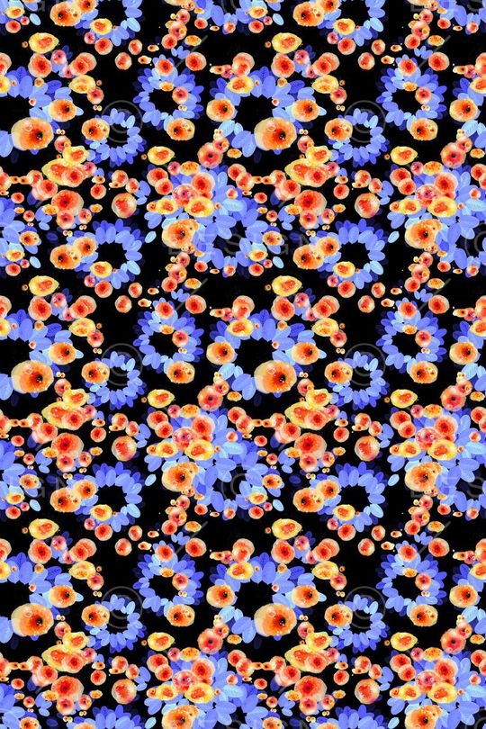 碎碎花卉印花华亿平台图片