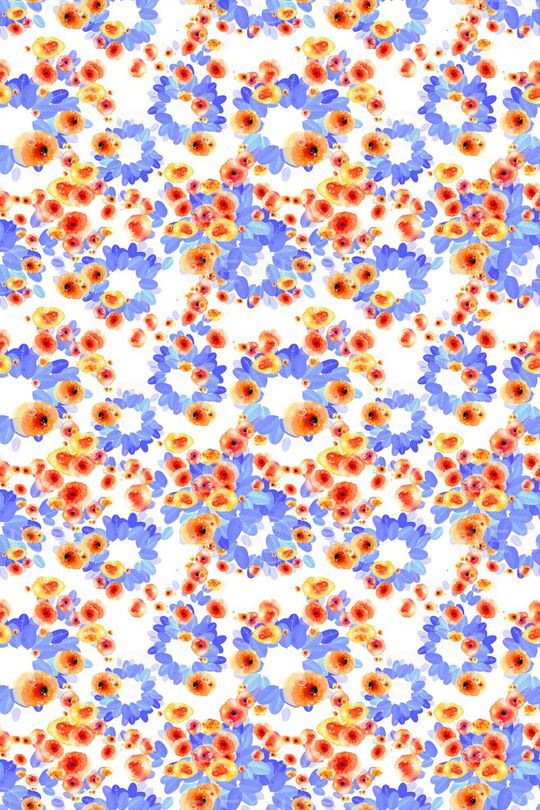 碎碎花卉印花华亿平台图片