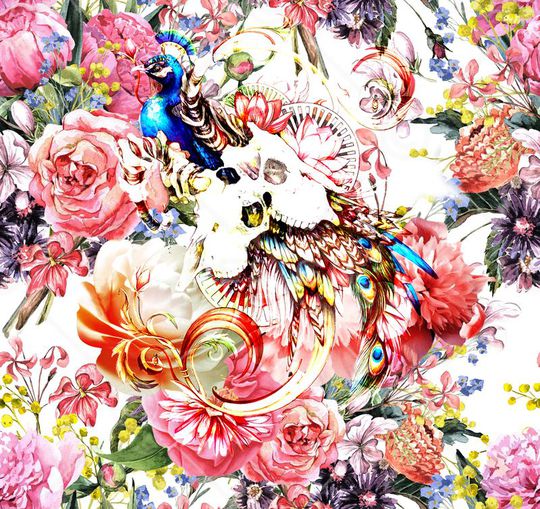 孔雀印花华亿平台图片