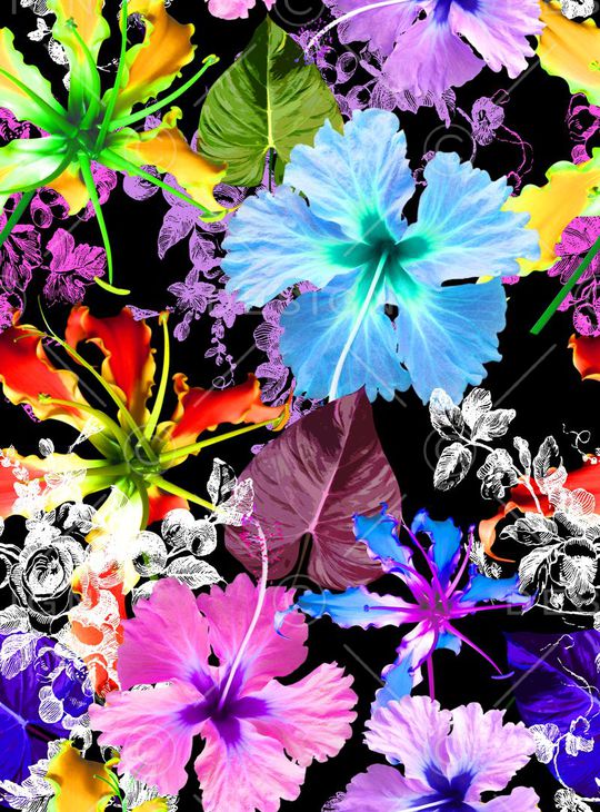 欧美流行时尚印花华亿平台图片