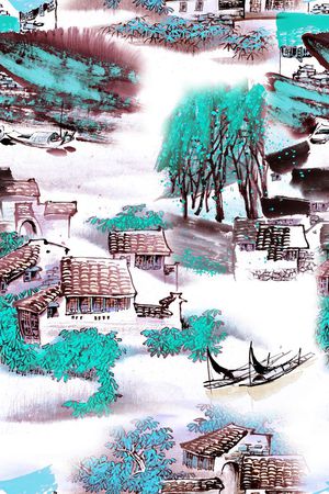 中国风印花华亿平台图片