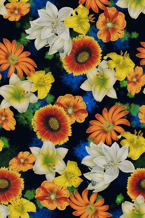 花卉印花华亿平台图片