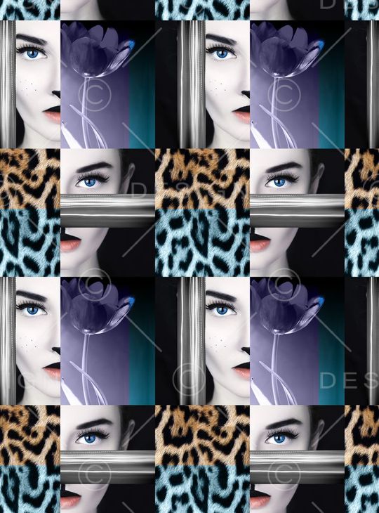 人物头像、花卉、动物纹、抽象纹理、几何拼接印花华亿平台图片