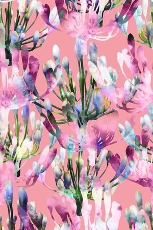 花卉、手绘底纹、纯底印花华亿平台图片