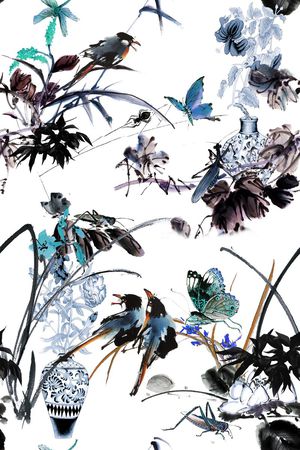 中国风印花华亿平台图片