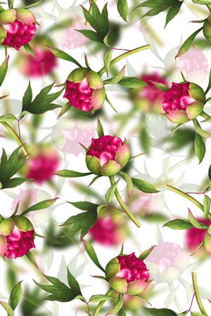 时尚抽象手绘植物花卉印花华亿平台图片