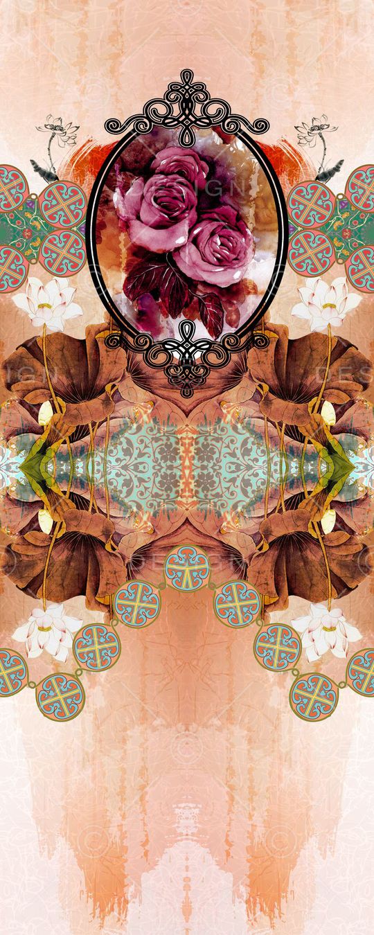 花卉印花华亿平台图片