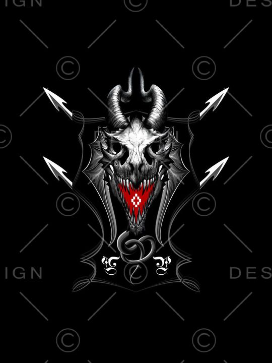 得古骷髅印花华亿平台图片