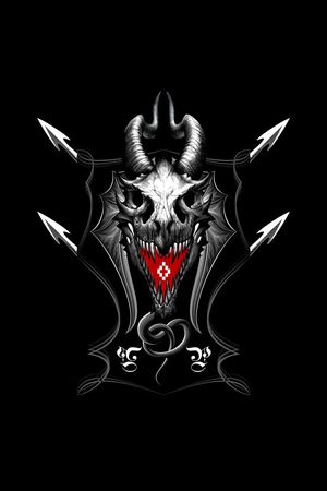 得古骷髅印花华亿平台图片