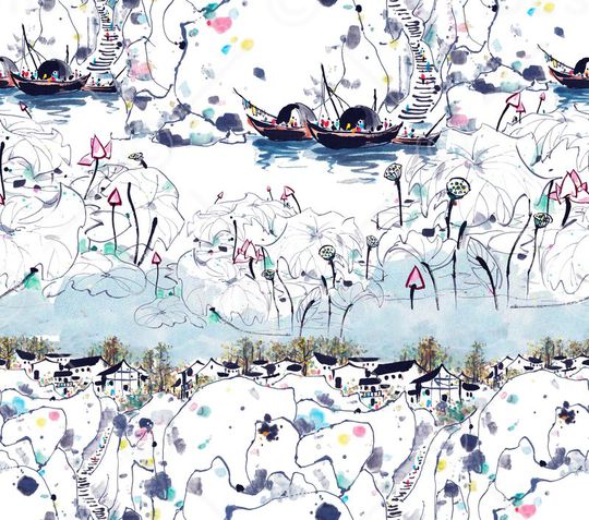 风景印花华亿平台图片