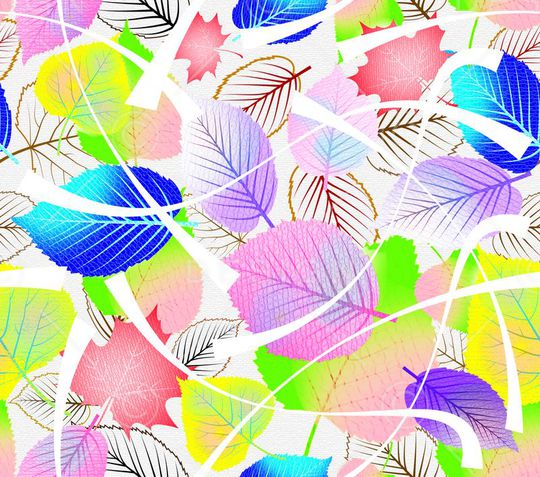 树叶印花华亿平台图片