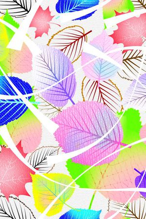 树叶印花华亿平台图片