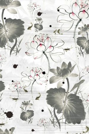 荷花印花华亿平台图片