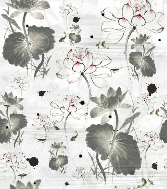 荷花印花华亿平台图片