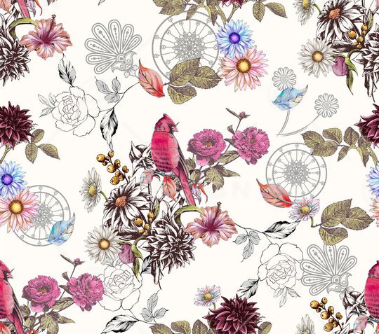 鸟印花华亿平台图片