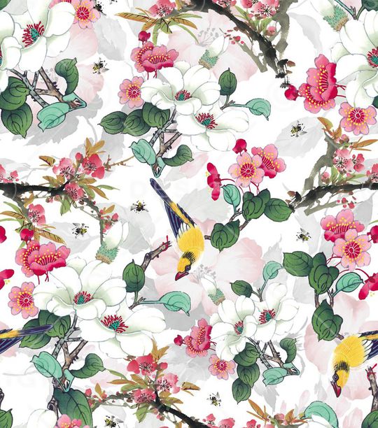 树枝印花华亿平台图片