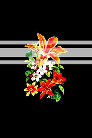 定位花卉印花华亿平台图片