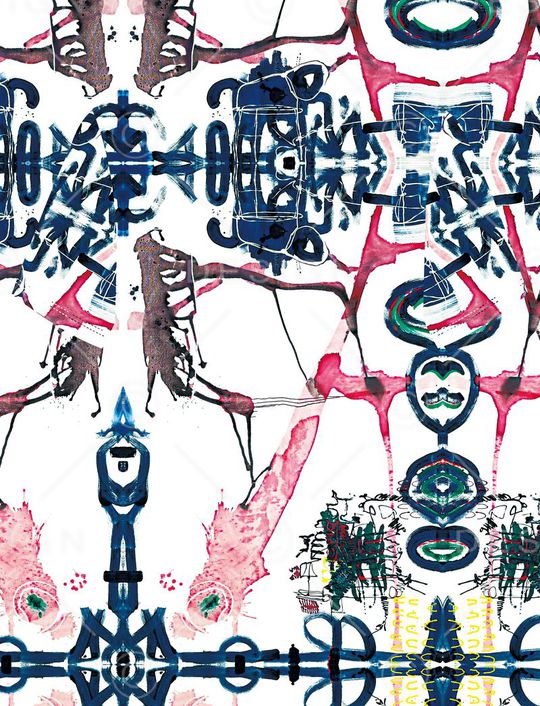 不规则几何印花华亿平台图片