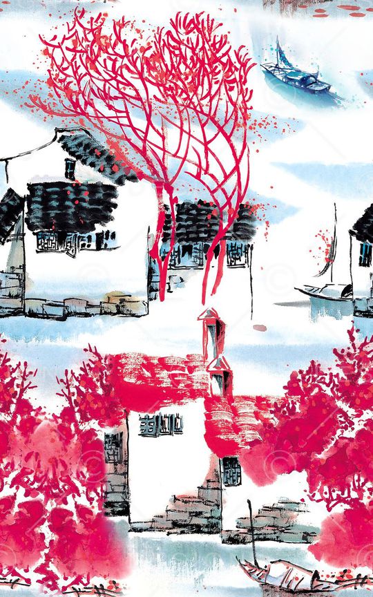 中国风印花华亿平台图片