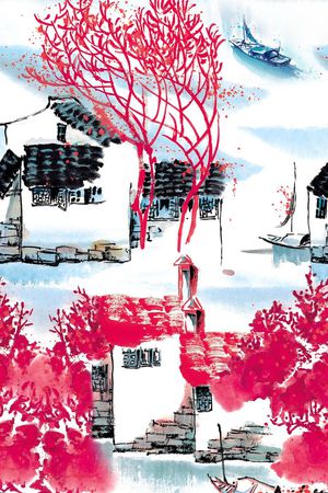 中国风印花华亿平台图片