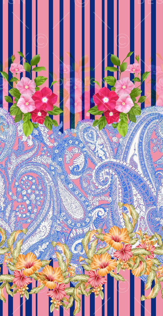 佩斯利印花华亿平台图片