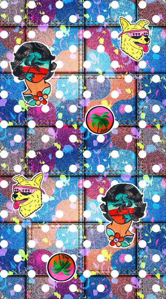 牛仔纹理印花华亿平台图片