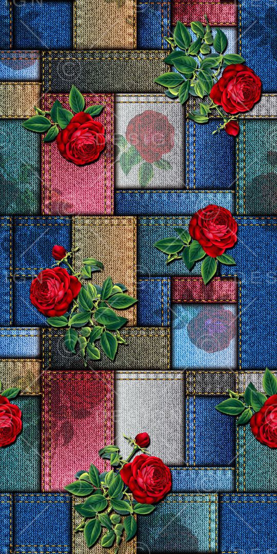 牛仔纹理印花华亿平台图片