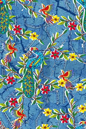 牛仔纹理印花华亿平台图片