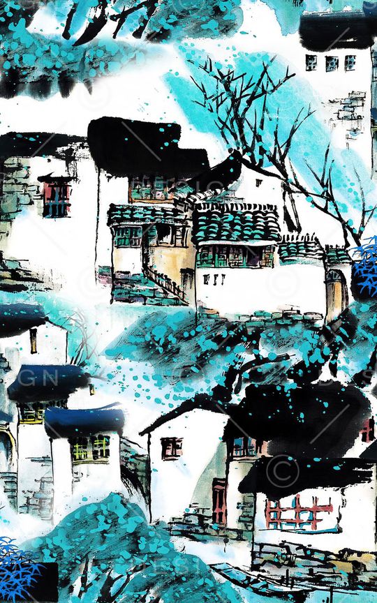 中国风印花华亿平台图片