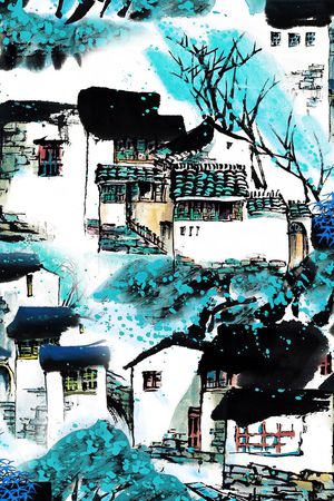 中国风印花华亿平台图片