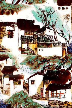 中国风印花华亿平台图片