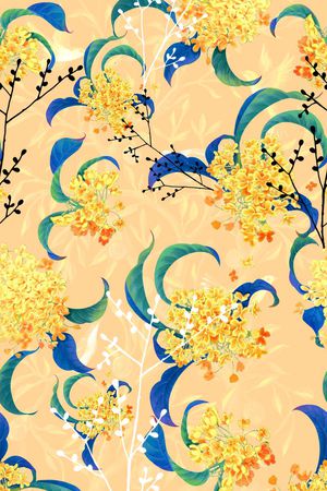 菊花印花华亿平台图片