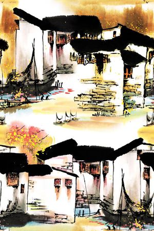 中国风印花华亿平台图片