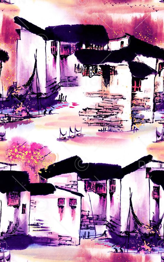 中国风印花华亿平台图片