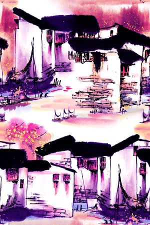 中国风印花华亿平台图片