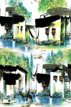 中国风印花华亿平台图片