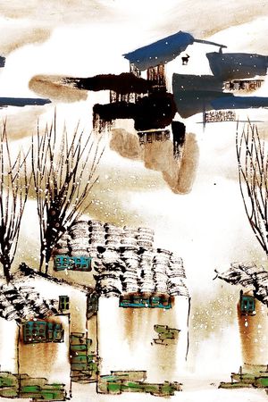 中国风印花华亿平台图片