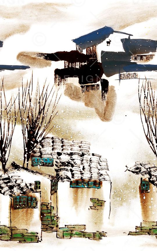 中国风印花华亿平台图片