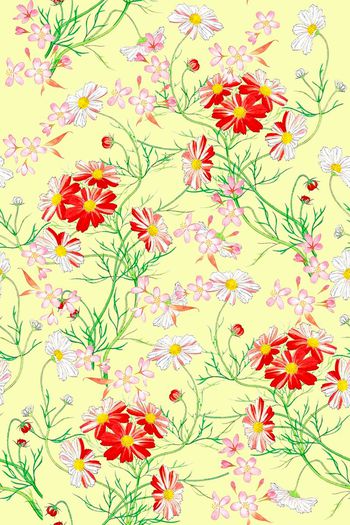 花卉印花华亿平台图片