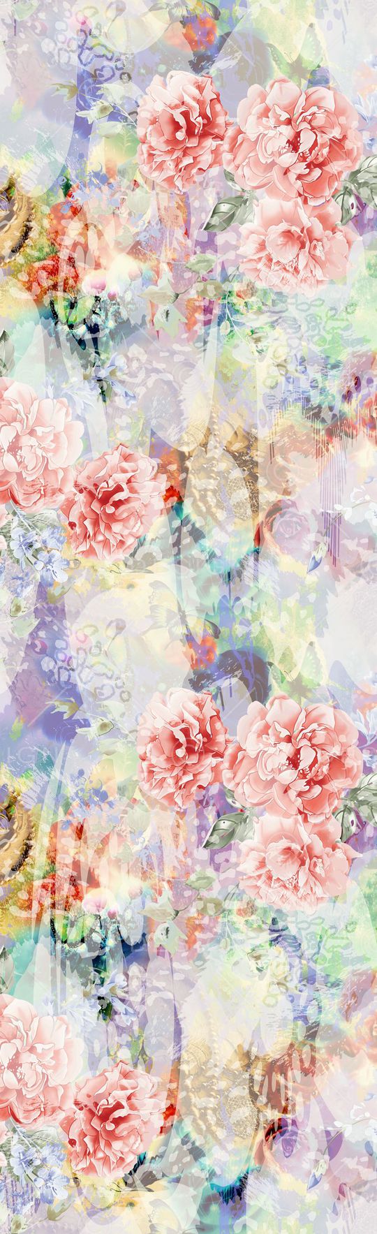 抽象花卉印花华亿平台图片