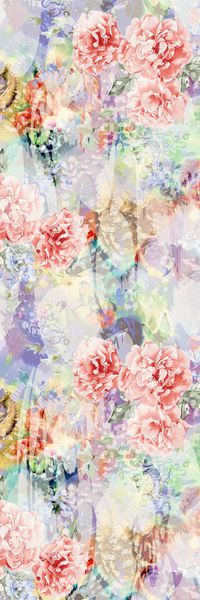 抽象花卉印花华亿平台图片