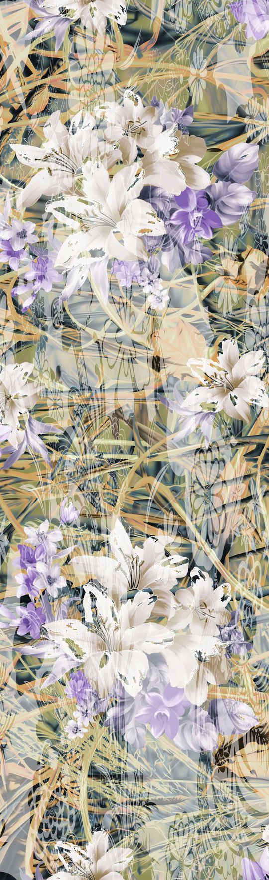 抽象花卉印花华亿平台图片