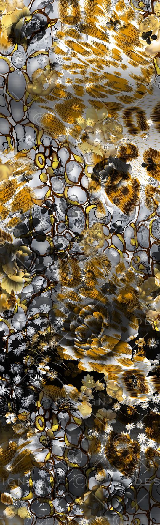 抽象花卉印花华亿平台图片