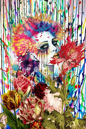 人物印花华亿平台图片