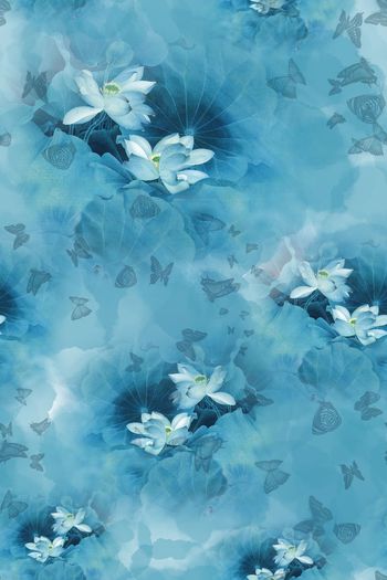 水墨印花华亿平台图片