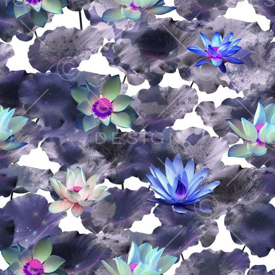 荷花印花华亿平台图片