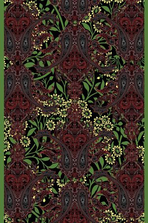 民族风丝巾长巾。腰果印花华亿平台图片