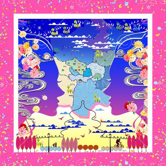 方巾丝巾印花华亿平台图片